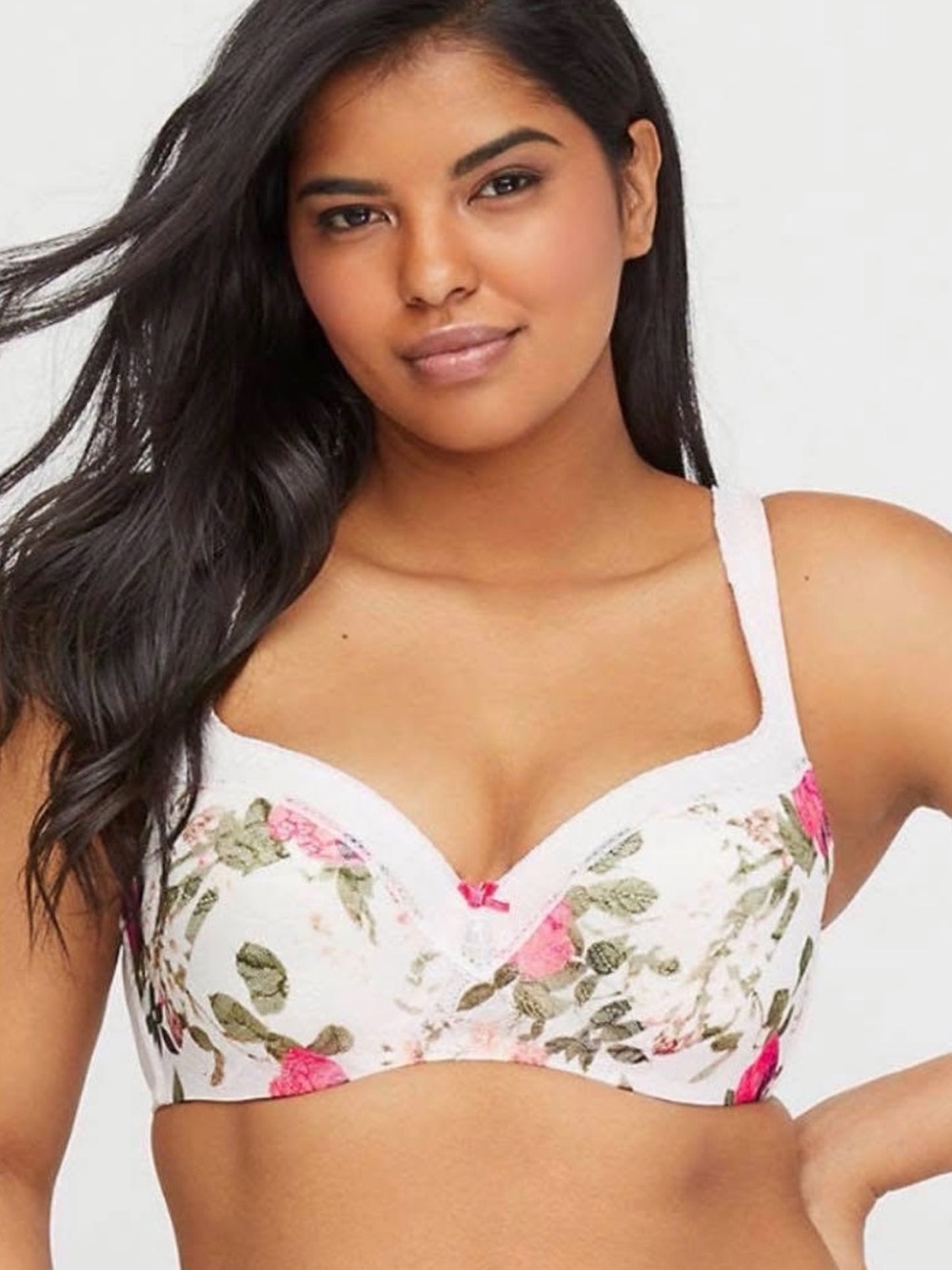 Cacique Lightly lined balconette Underwired Bra supportive Lace Floral Size 40 H
